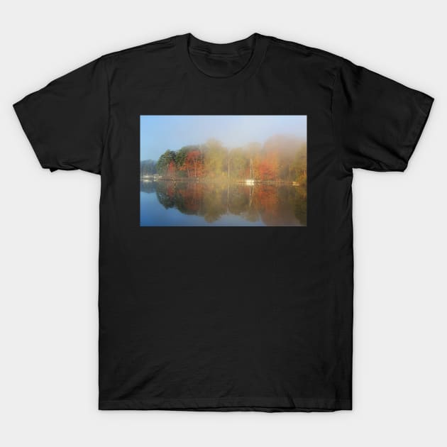 Fog and Fall Colors T-Shirt by tgass